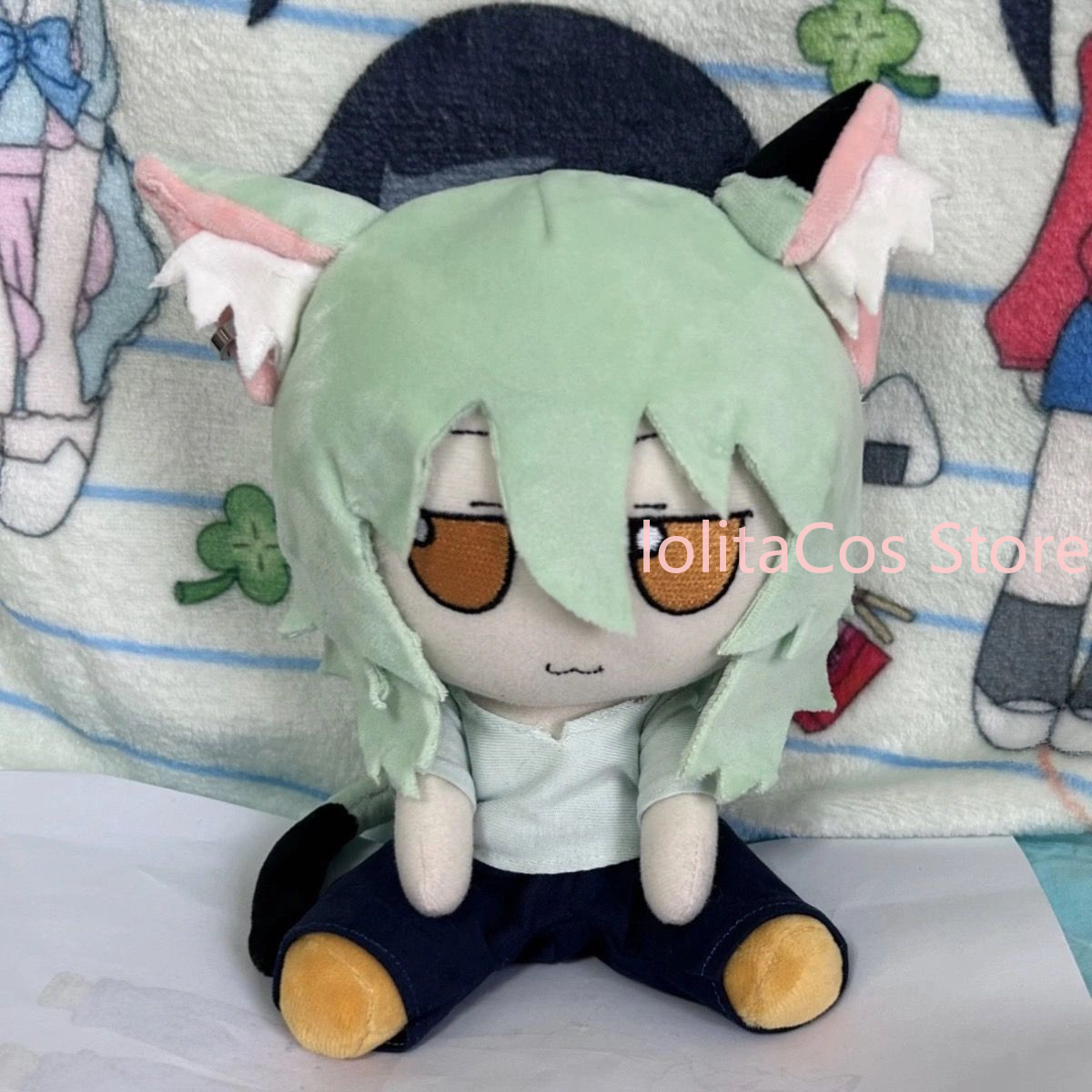 Anime Cosplay Cat - Boneka Plush Chainsmoker Cat Yani Neko