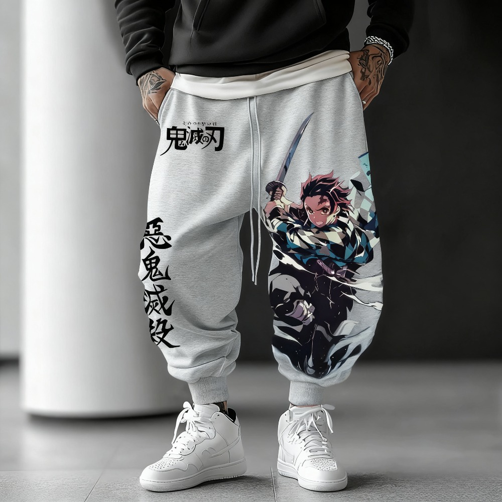 Anime Cosplay Tanjiro - Celana Katun Murni Uniseks Demon Slayer