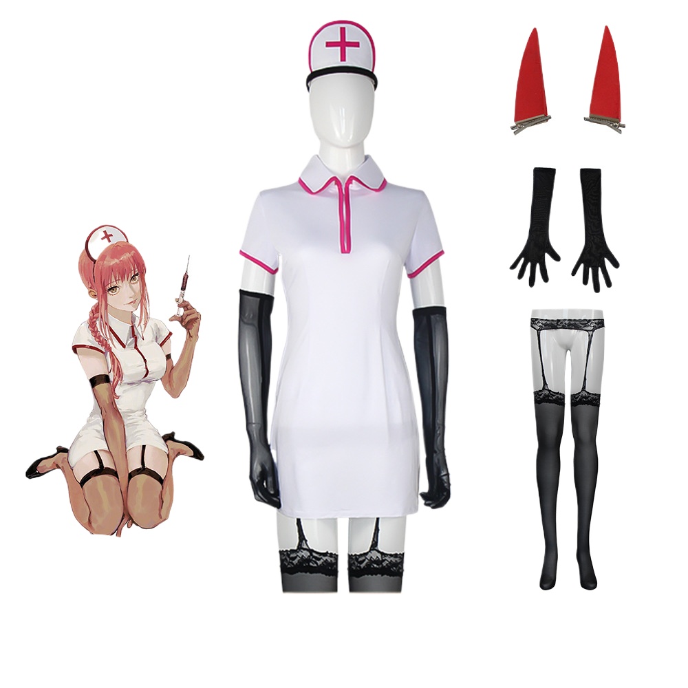 Anime Cosplay Makima - Kostum Chainsaw Man, Gadis Anime, Cosplay