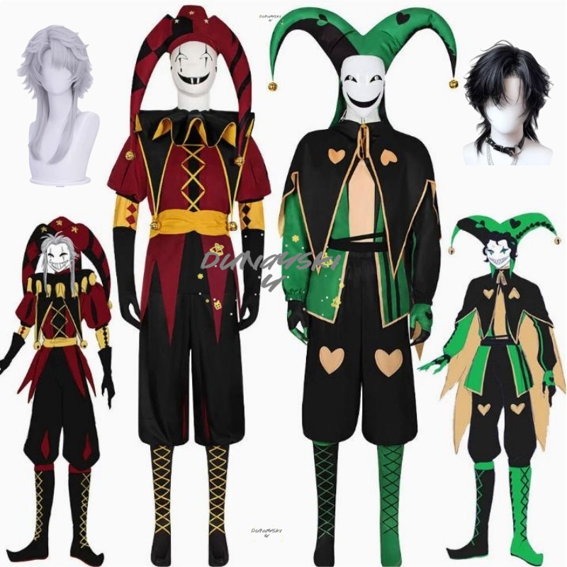 Anime And Cosplay Expo 2025 - Kostum Badut Pierrot Sirkus, Wig, Pakaian
