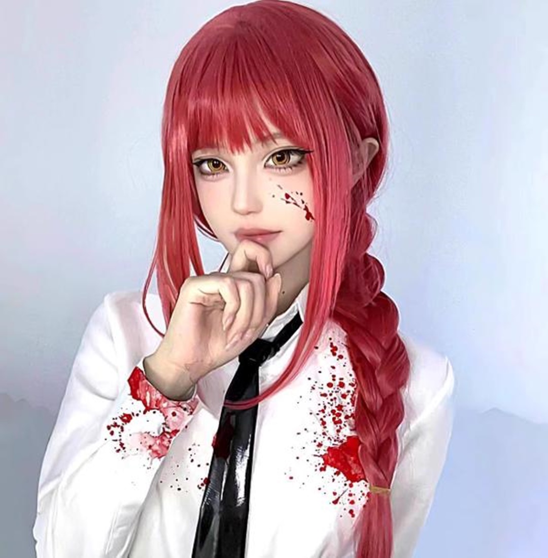 Anime Cosplay Makima - Wig Cosplay Makima Wig Pesta Anime