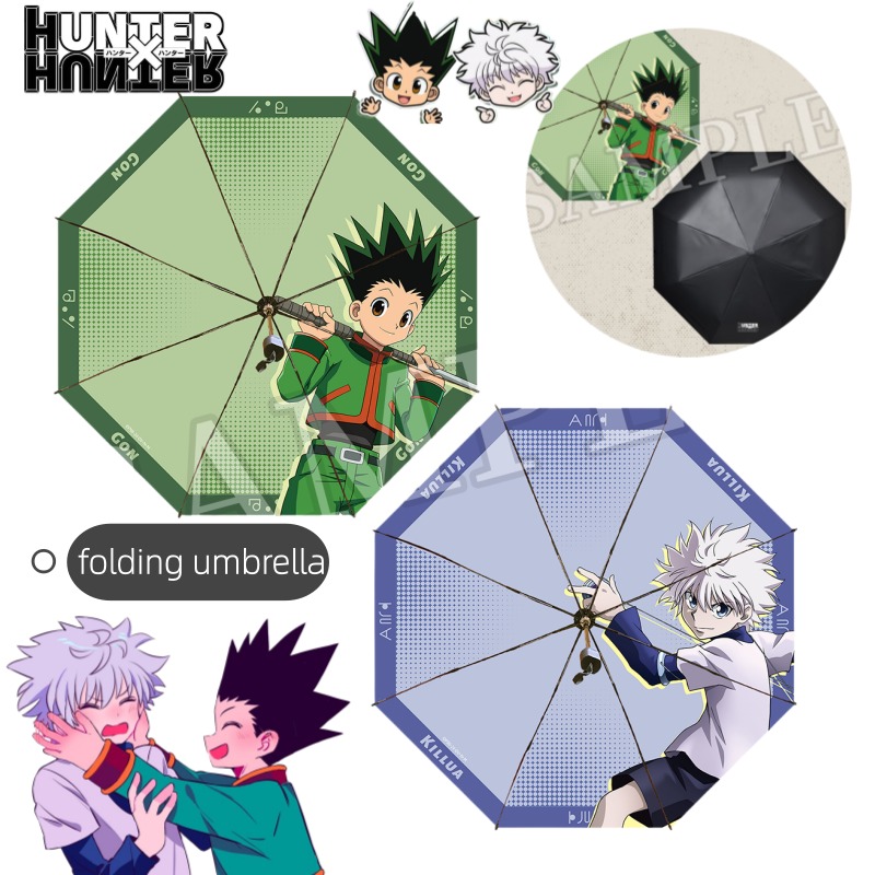 Cosplay Anime Killua Zoldyck - Payung lipat bermotif kartun anime Hunter