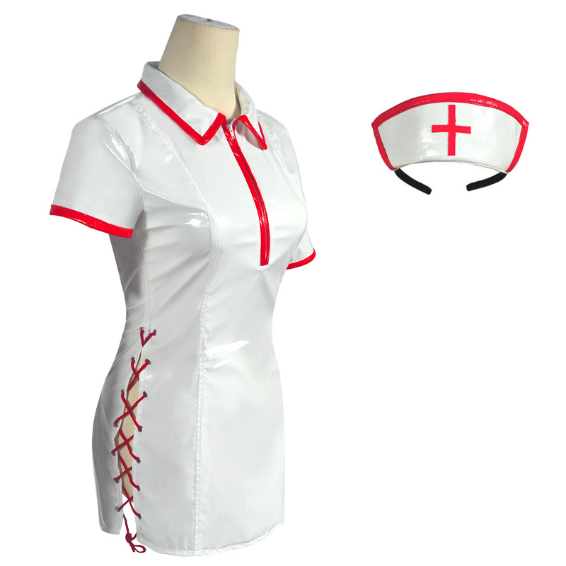 Anime Cosplay Makima - Seragam Perawat Makima Gaun Kulit PU