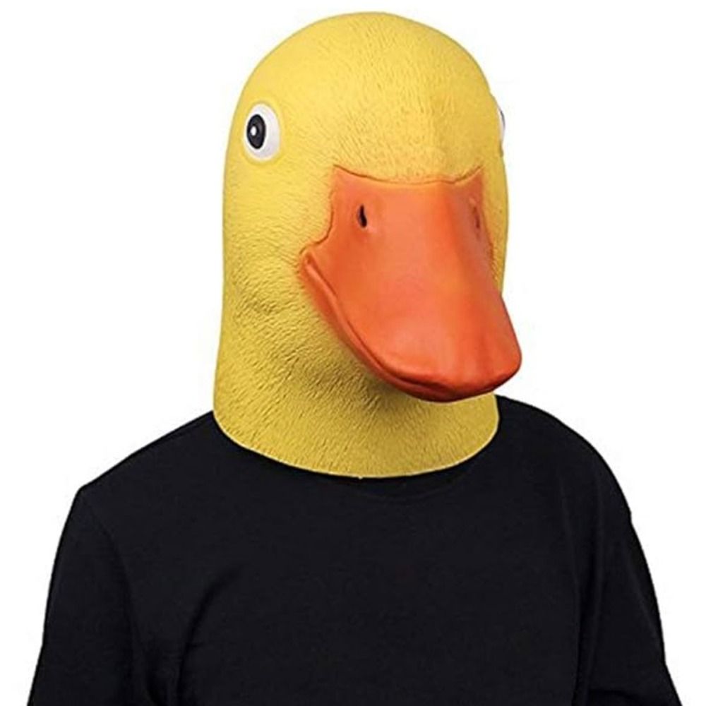 Anime Cosplay Pics - Topeng Kepala Bebek Kuning Unik Lateks