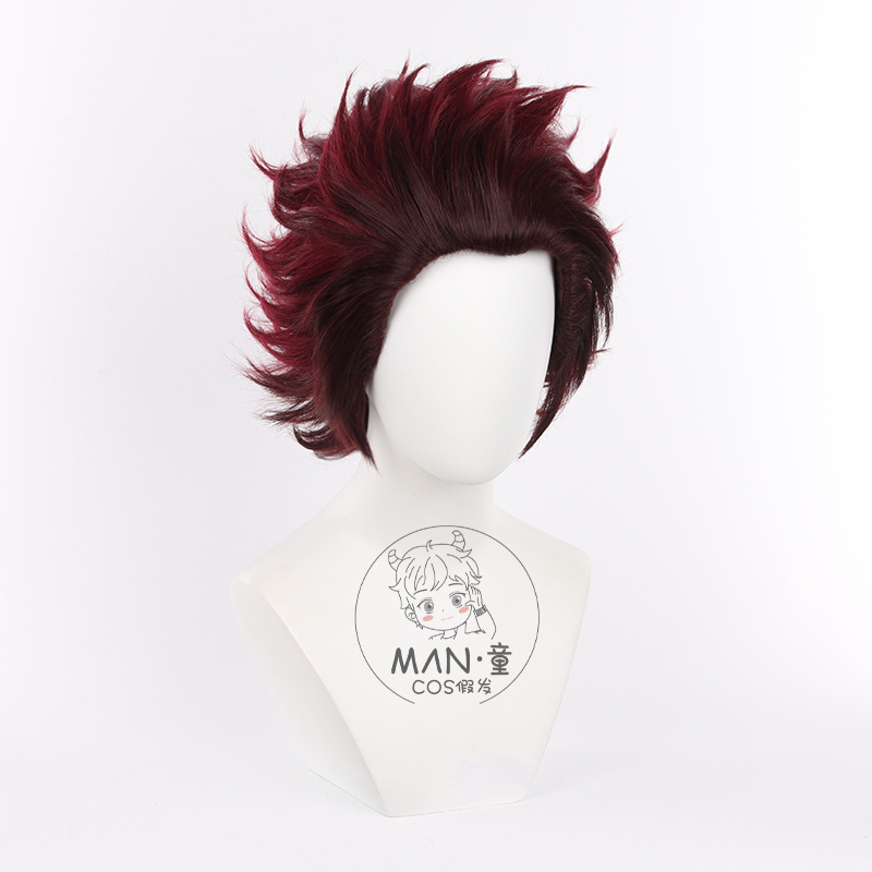 Wig Cosplay Demon Slayer Tanji - Anime Cosplay Tanjiro ulasan dan harga