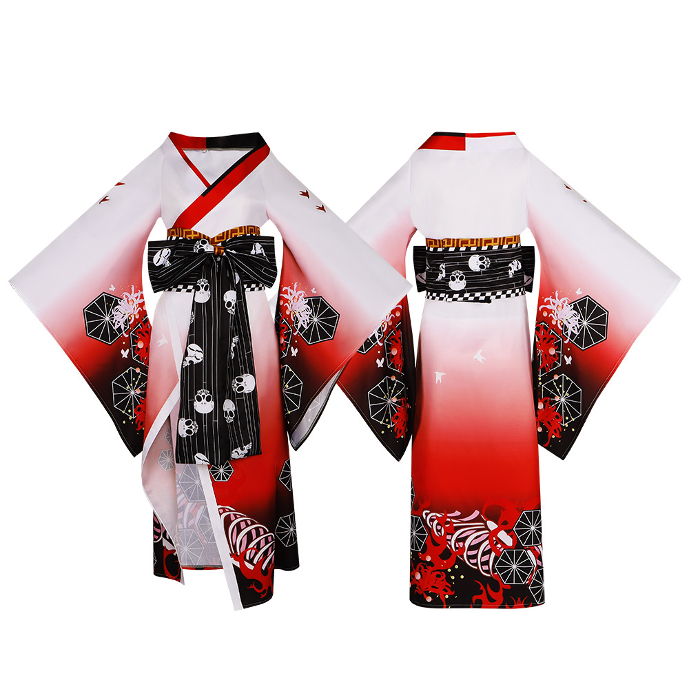 Kostum Cosplay Kimono Chainsaw - Anime Cosplay Makima ulasan dan harga