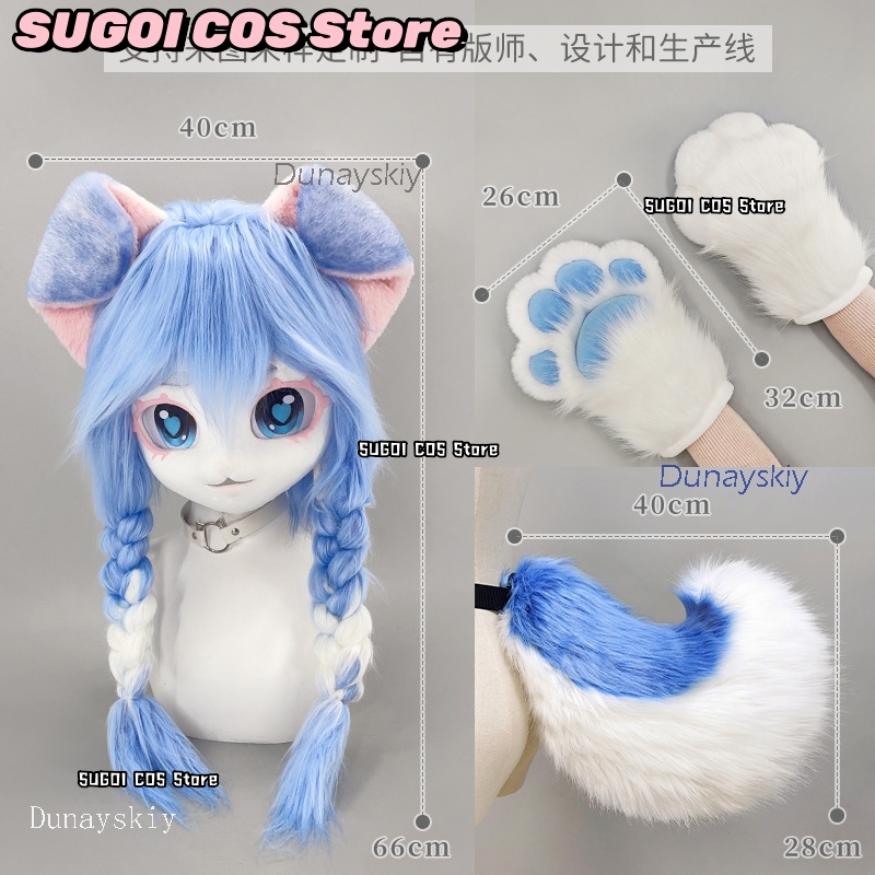 aBcSCS*Fursuit Head Kigurumi T - Anime Cosplay Cat ulasan dan harga