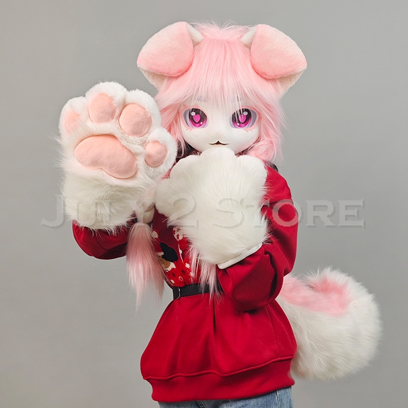 Topeng Kigurumi Bulu Hewan Luc - Anime Cosplay Cat ulasan dan harga
