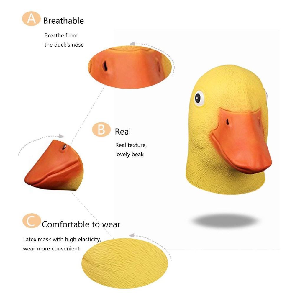 Topeng Kepala Bebek Kuning Uni - Anime Cosplay Pics ulasan dan harga